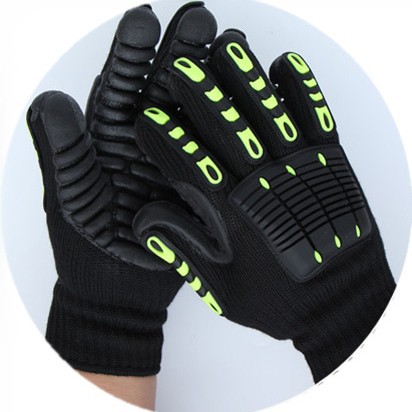 银世达7针涤纶缝TPR防震防碰撞手套