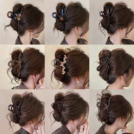 鲨鱼夹女高级感发夹头发量多大号抓夹后脑勺2025新款夹子头饰发卡