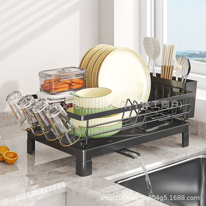Cocina de drenaje de platos estante de platos estante de platos estante de almacenamiento de platos estante de almacenamiento de platos estante de almacenamiento de platos