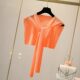 Sunscreen Shirt Women's Thin Ware Half Shawl with Halter Skirt Overshirt Summer Ice Silk Mesh Knitted Top