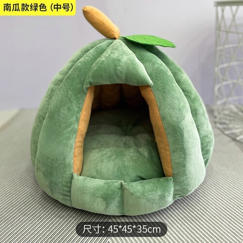 Cat House Winter Warmth Closed Type Rabbits Wool Thickened Large House All Seasons Dog Bed Mat Pet Supplies