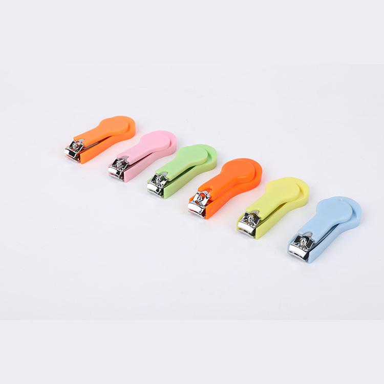 Candy Color Carbon Steel Nail Clipper Household Anti-Splash Nail Clipper Manicure Manicure Tool Logo Packaging Customization