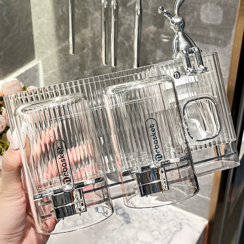 Luz de lujo cepillo de dientes pasta de dientes rack ponche libre montado en la pared inodoro enjuague bucal cepillo de dientes taza cepillo de dientes eléctrico titular