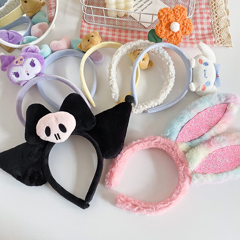 Brazo de cabello transfronterizo personalizado orejas de conejo alambre brazo de cabello personalizado dibujos animados toque de cabello europeo y americano toque de cabello arco