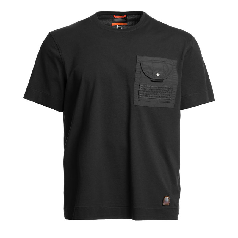 New Summer Cross-Border Correct Version P J S Badge Pocket Silicone Round Neck Short Sleeve Pure Cotton T-Shirt Unisex New Summer Cross-Border Correct Version P J S Badge Pocket Silicone Round Neck Short Sleeve Pure Cotton T-Shirt Unisex
