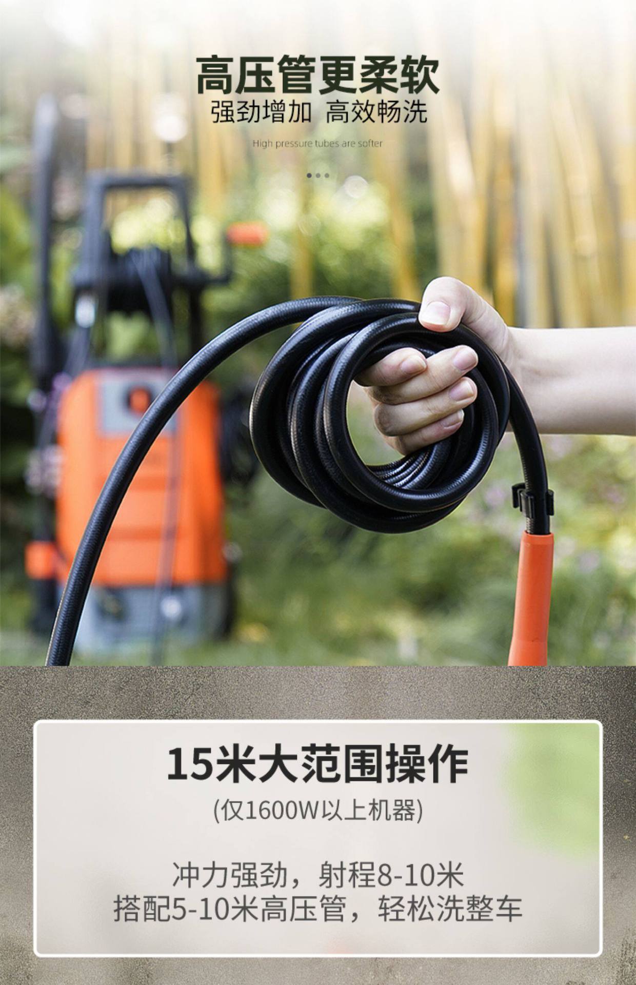 Yili High-Pressure Car Washer 220V Household Cleaning Machine Car-Mounted Self-Service Car Wash Tool Water Gun Air Conditioning High-Pressure Water Gun