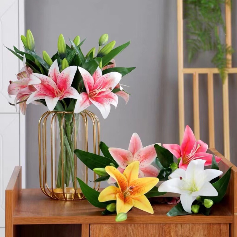 3D Printed Sun Lily Artificial Flower, High Simulation Fake Flower for Home Photography and Wedding Decoration 3D Printed Sun Lily Artificial Flower, High Simulation Fake Flower for Home Photography and Wedding Decoration