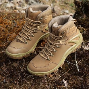 Men's One-Piece Injection Molded Autumn and Winter Breathable New Outdoor Tactical Hiking Shoes, Non-Slip and Wear-Resistant for Trekking