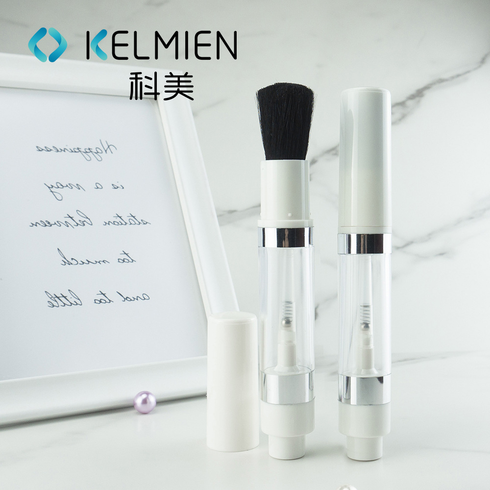 科美厂直销 瓶刷一体按压式喷粉刷 散粉瓶蜜粉空瓶带毛刷包材批发