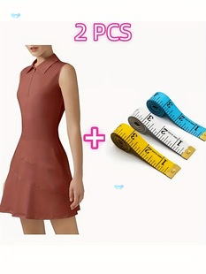 2Pcs Women's Athletic Dresses with Matching Tape Measures -