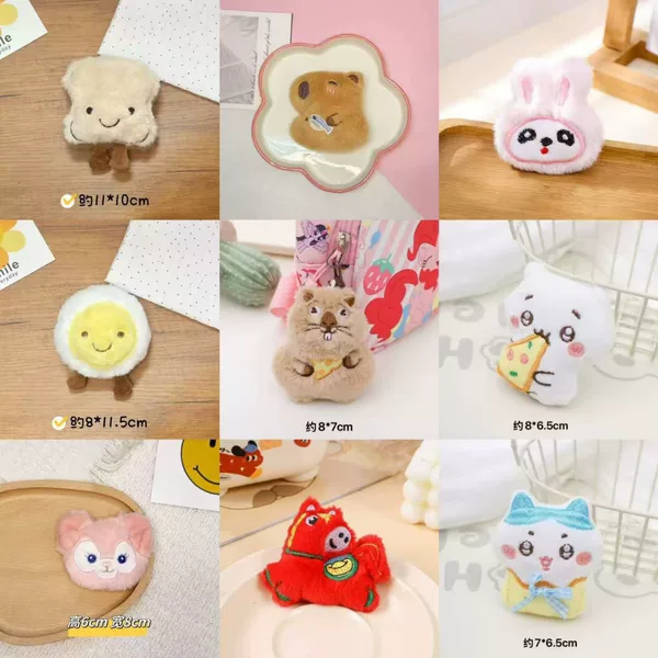 Manufacturer's Special Offer Cartoon Emoji Plush Doll Brooch Cartoon Mouse Doll Decoration Clothing Accessories