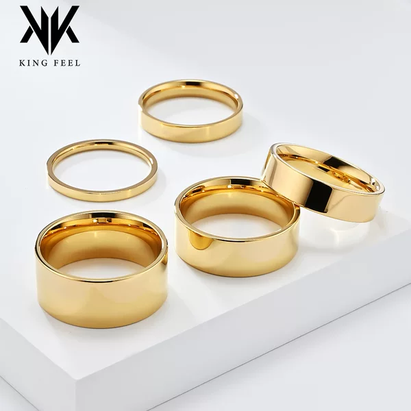 Outer Flat Inner Arc Simple Glossy Cool Neutral Style Titanium Steel Ring Ring Genderless Wear Classic Accessories Hand Jewelry