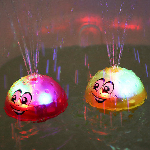 Electric induction water spray ball toy for infants and young children in the bathroom with water spray balls for bathing with light and music