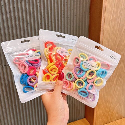 Children's rubber band baby hair tie hair small rubber band towel ring does not hurt the hair and has good elasticity for girls small hair tie