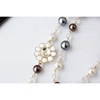 Long fashionable necklace, universal accessory from pearl, pendant, decorations, maxi length