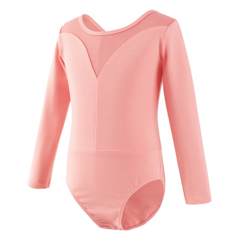 Ropa de baile falda de Ballet para niños ropa de práctica ropa de malla de clasificación de manga larga entrepierna abierta ropa de gimnasia de baile chino