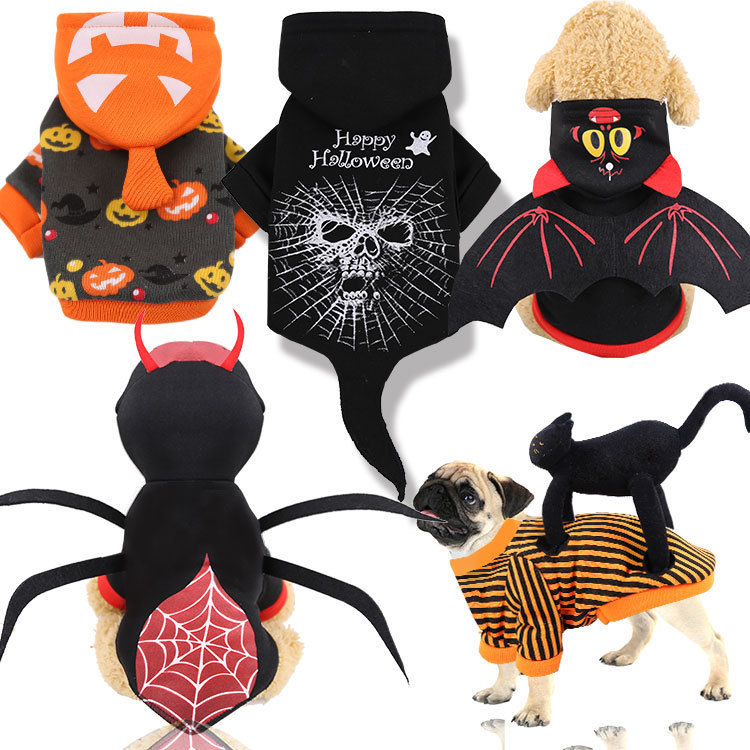 Christmas Halloween Funny Pet Dog Cat Clothes Autumn and Winter Cat Transformation Clothes Two-Legged Dog Clothing Supplies