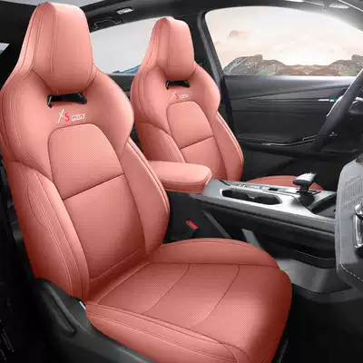 Modelə uyğun (Original) oturacaq örtükləri: second-generation Changan X5 Plus seat covers - mysterious-red-standard-edition-note-the-model-year-front-row-fully-covered-rear-row-partially-covered