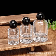 批发冰山厚底瓶透明香水瓶黑色球盖30M.L50ML.100ML分装瓶