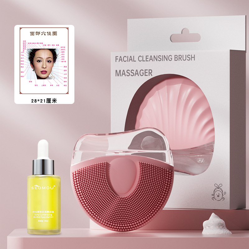 Herramienta de masaje y lifting facial, exfoliante facial de silicona para limpieza facial, estiramiento de ojos y belleza facial.