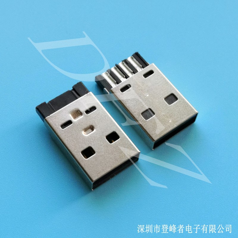 USB2.0 A公短体焊线一体式PP/PBT白胶铁壳镀镍usb铜端镀金-阿里巴巴