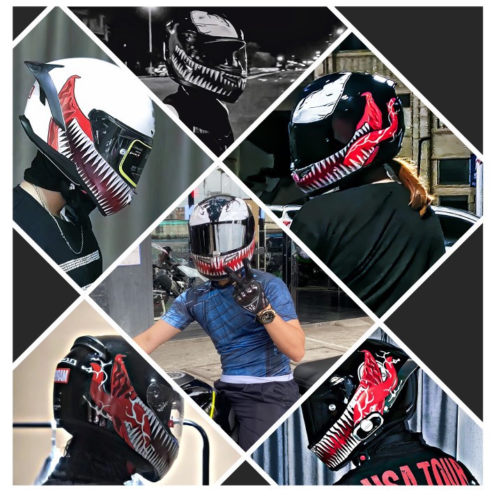 Motorcycle Helmet Stickers Personalized Waterproof Marvel Venom Decals
