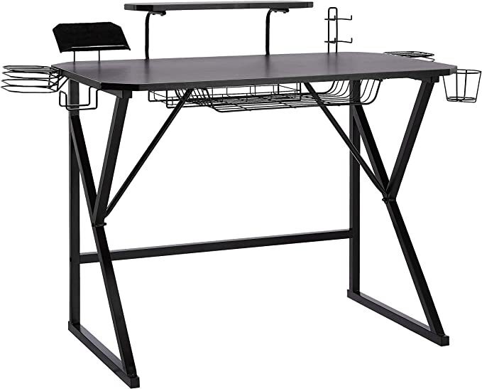 Amazon Hot Selling Rectangular Single Player Game Computer Desk Modern Style Writing Desk with Multiple Storage Rack Combo Amazon Hot Selling Rectangular Single Player Game Computer Desk Modern Style Writing Desk with Multiple Storage Rack Combo