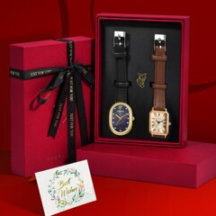 レトロでシンプルなファッション亜鉛合金石英時計ギフトセット