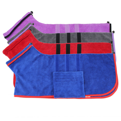 Pet Quick-Dry Superfine Fiber Pet Absorbent Bath Robe Large Dog Amazon Cross-Border Dog Clothes Bath Gown Wholesale