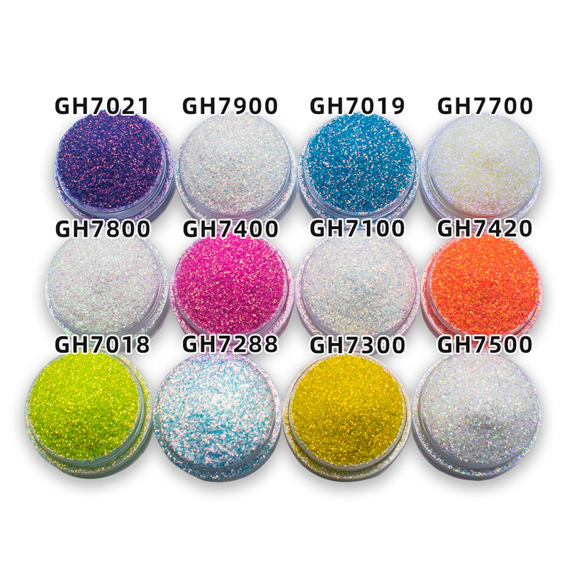 Manufacturer Wholesale Colorful Hexagonal Glitter Powder Christmas DIY Nail Art Decorations 12-Color Changing Glitter Sugar Sequins