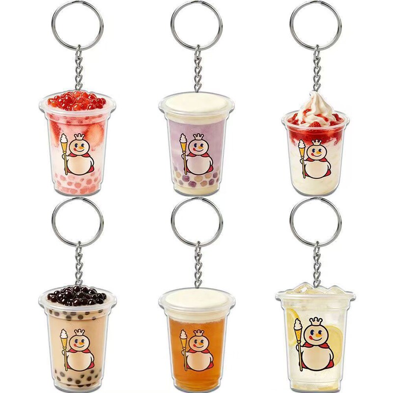 Mixue Ice City Milk Tea Creative Acrylic DIY Keychain Fun Cute Decorative Pendant Gift Accessories Mixue Ice City Milk Tea Creative Acrylic DIY Keychain Fun Cute Decorative Pendant Gift Accessories