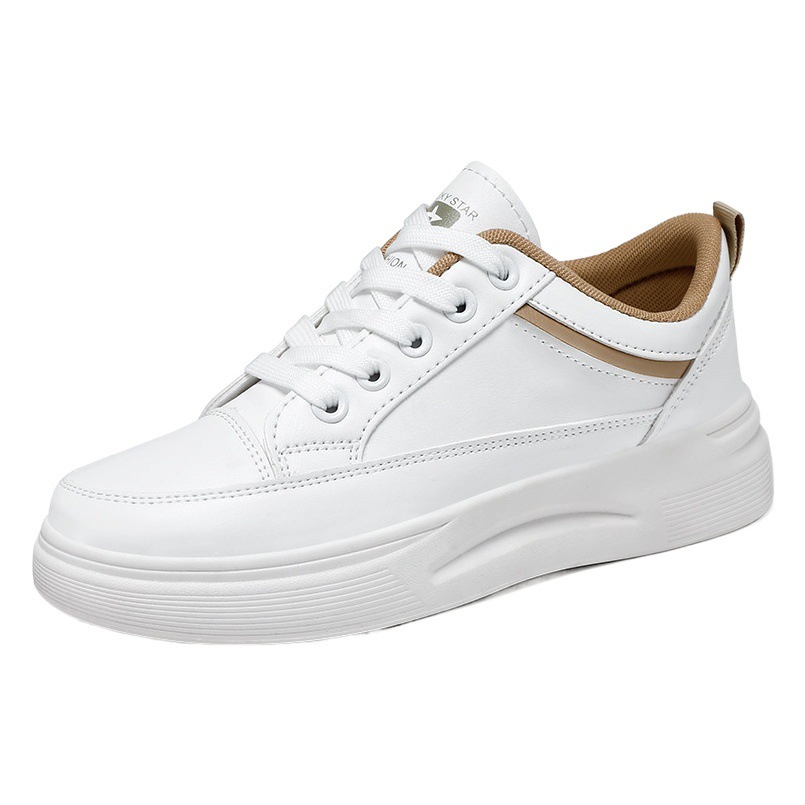 Zapatos blancos de primavera para mujer zapatos casuales de Skate de suela gruesa deseo transfronterizo al por mayor estilo coreano de suela gruesa de moda estilo ins zapatos de una sola capa