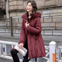 冬季新款羽绒棉服外套中长款时尚显瘦棉衣加厚修身冬季棉袄女