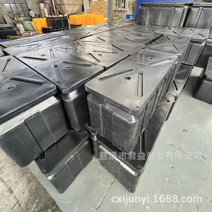 源头厂家君益塑业批发滚塑PE浮箱 方形浮体1200*500*600