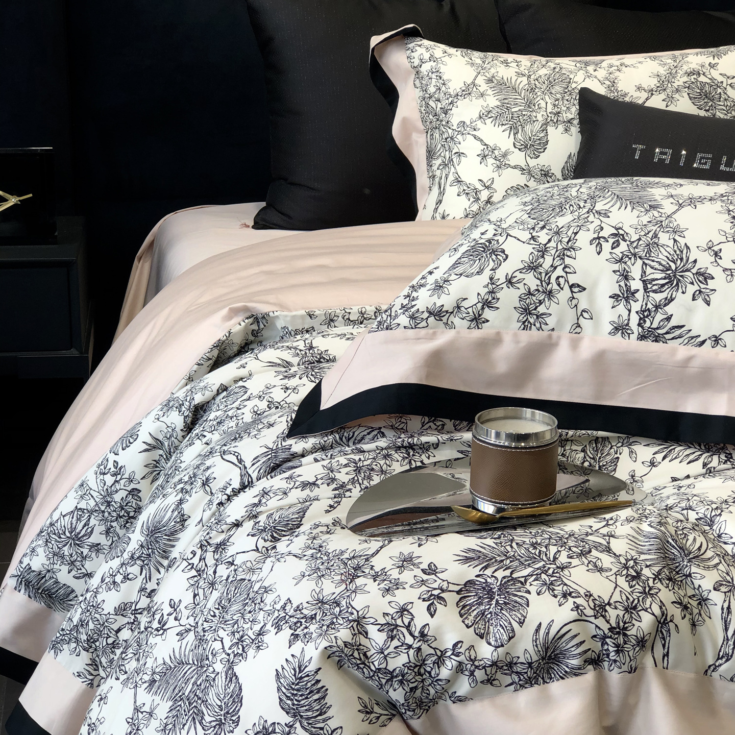 Set di biancheria da letto in cotone a fibra lunga, lussuoso, stile vintage francese, boho, di alta gamma, composto da quattro pezzi, in puro cotone, adatto a tutte le stagioni._voghion.com