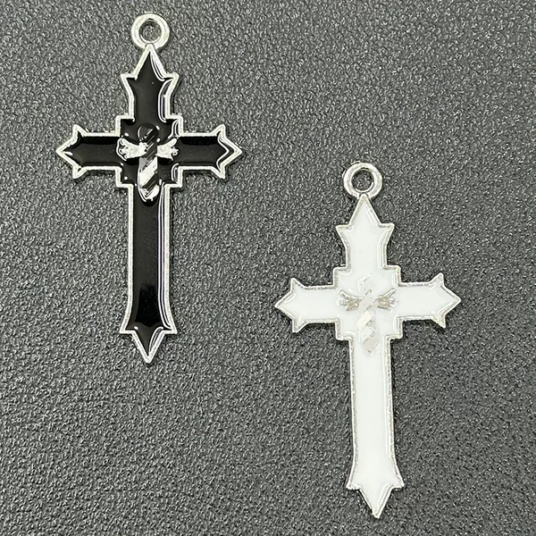 Cross-Border Hip-Hop Necklace Jewelry for Men, Popular Street Style Cross Pendant, Unique Alloy Pendant, Sweater Chain Accessory