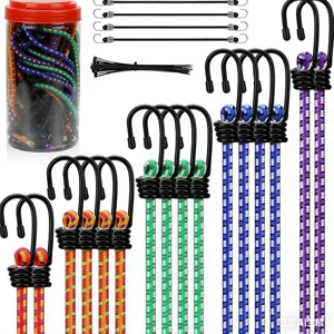 Manufacturer's Cross-Border 21-Piece Set of Rubber High-Strength Elastic Straps for Bundling Electric Vehicles and Bicycles