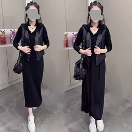 时尚休闲套装;连衣裙;大码休闲套装