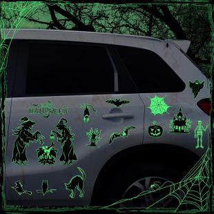 Cross-border Hot Halloween Luminous Stickers Car Stickers Stock Stickers Mailbox Stickers Door Stickers