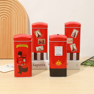 British style mailbox piggy bank tinplate children's toy piggy bank stall products wholesale stall piggy bank