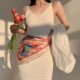 New French Style Retro 70 Square Scarf Women's All-match Summer Sunscreen Silk Scarf Instagram Seaside Beach Shade Shawl Turban