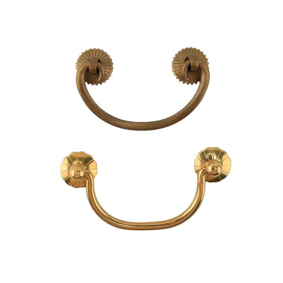 New Chinese Style Antique Furniture Desk Cabinet Drawer Handle Cabinet Door Pure Brass Horn Handle Vintage Cabinet Handle