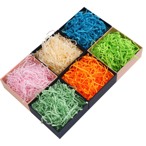 Manufacturer wholesale 20g 100g paper silk wedding candy box decoration gift box filling wrinkled wavy paper raffia