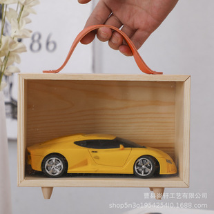 Transparent Acrylic Cover Blue Wooden Box Bridesmaid Accompanying Gift Wedding Girl Best Friend Best Man Small Gift Box Candy