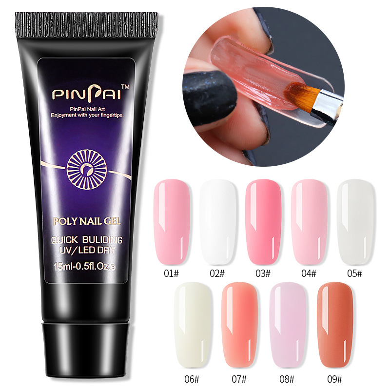 Nail Art extensión pegamento UV sólido libre de papel titular de extensión rápida modelo de cristal pegamento fototerapia de uñas cristal pegamento 15ml
