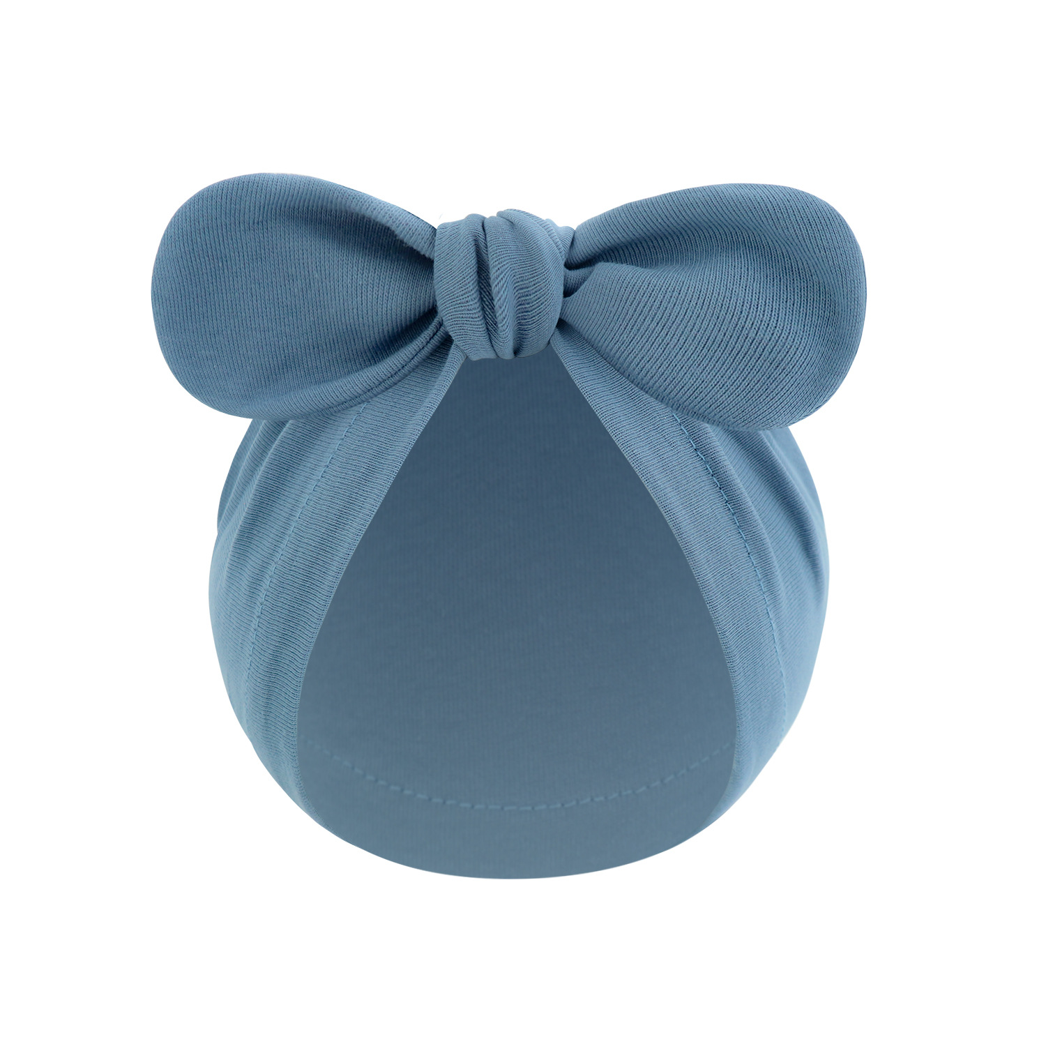 106059819@qq.com Baby Indian Spring Autumn, Knotted Solid Color For Boys And Girls, Newborn Bowknot Rabbit Ear Pullover Hat_voghion.com