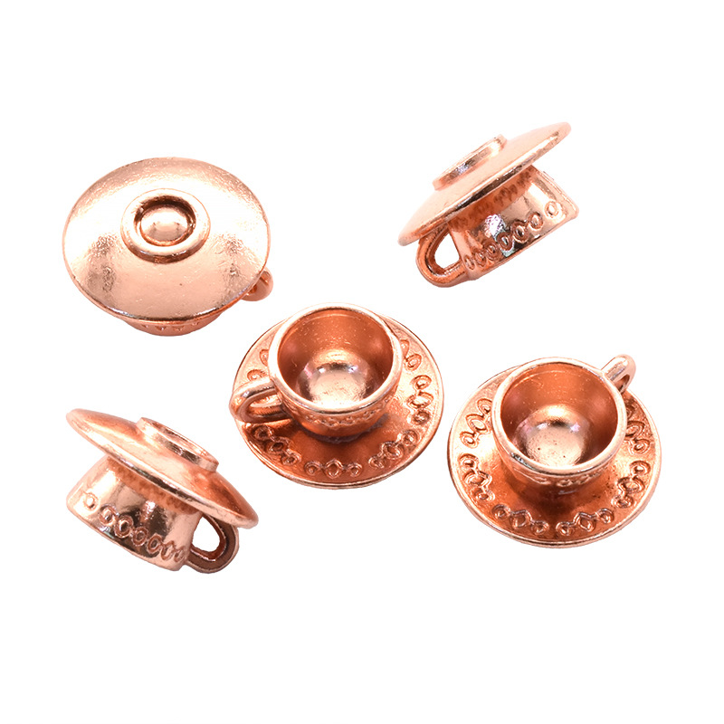 DIY accesorios de la joyería aleación vendimia hervidor taza café colgante Amazon Venta caliente