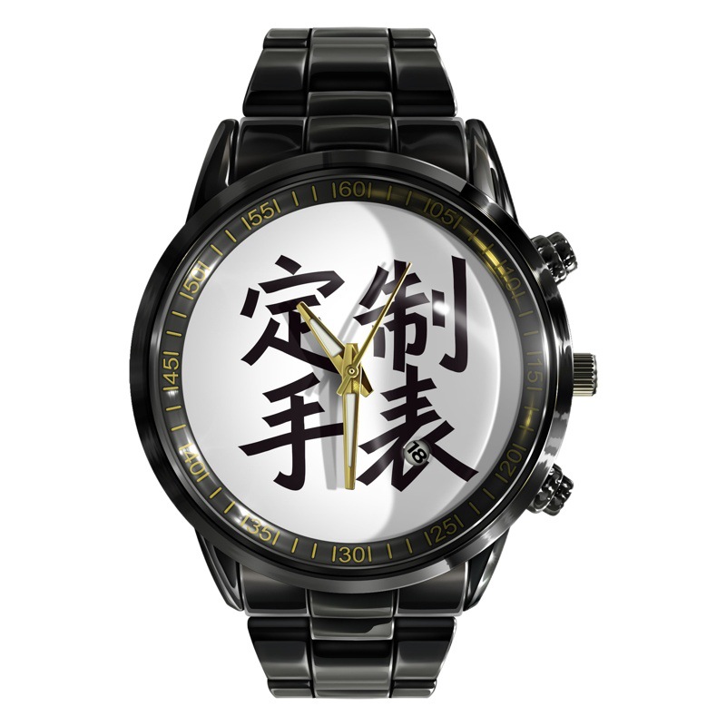 Popular Fashion Men's Trendyy Business Watch with Printable Patterns and Company Logo Supports One Piece * Customization
