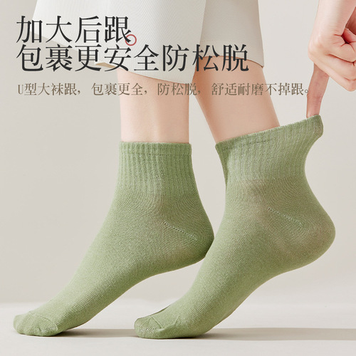 Socks for Women Spring and Summer Thin Slipper Socks Plain Color Breathable Sweat-absorbent Invisible Socks Simple Short Socks Casual Cotton Socks Factory Wholesale
