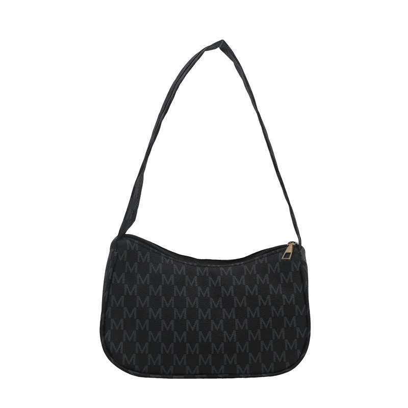 Bolsa de media luna impresa retro bolso de otoño nicho de diseño de estilo occidental 2024 nuevo bolso de hombro bolso de mano hermoso